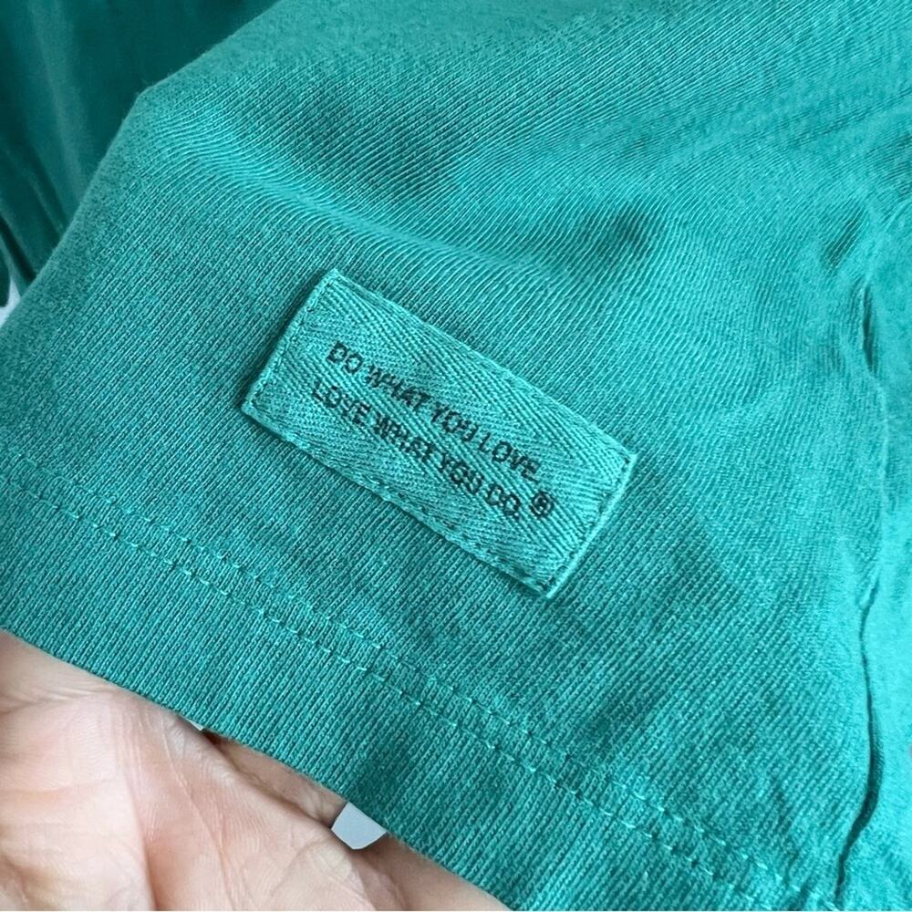 Life Is Good Thankful and Grateful Long Sleeve Green Shirt Top 100% Cotton Small - Picture 2 of 7